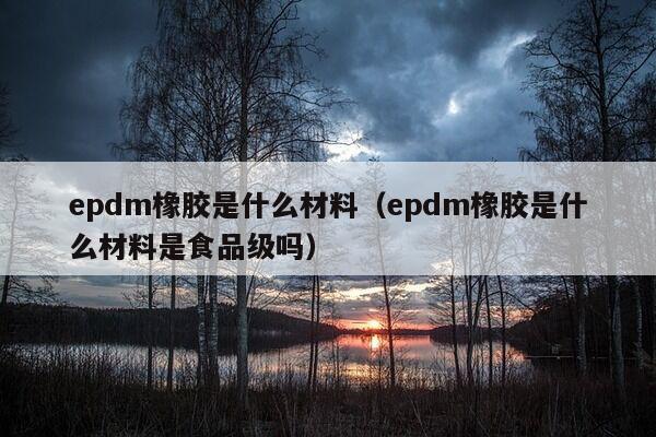 epdm橡胶是什么材料（epdm橡胶是什么材料是食品级吗）