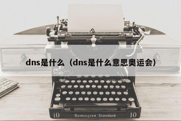 dns是什么（dns是什么意思奥运会）