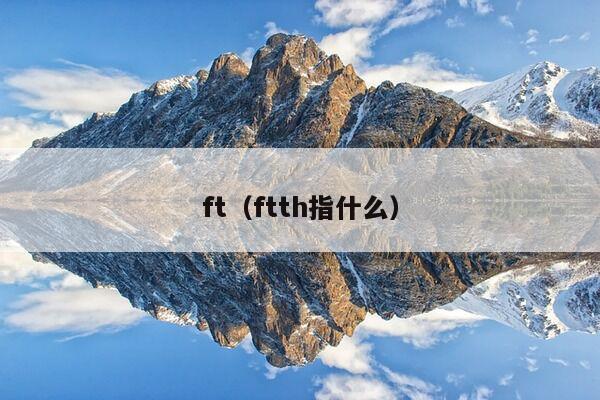 ft（ftth指什么）