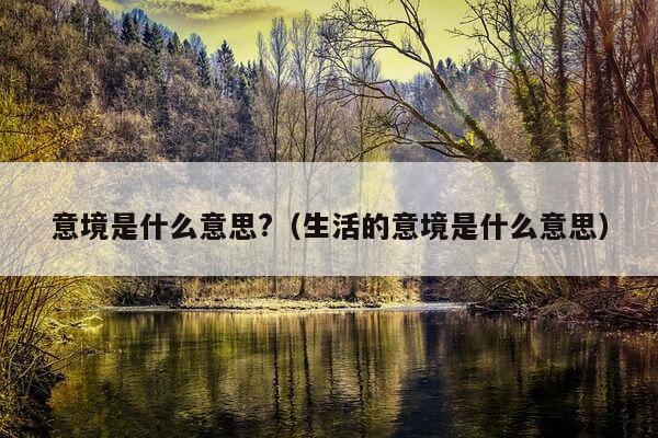 意境是什么意思?（生活的意境是什么意思）