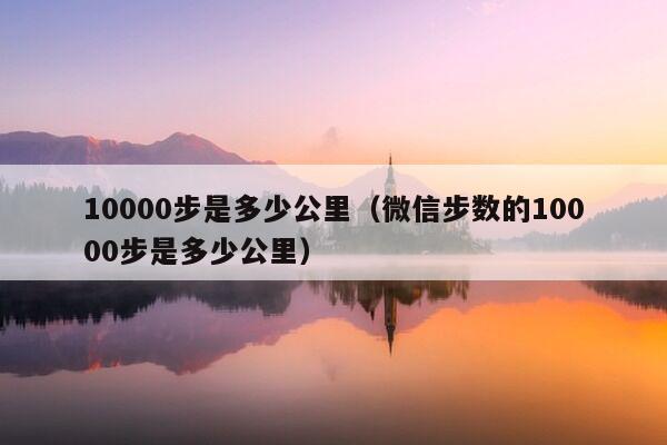 10000步是多少公里（微信步数的10000步是多少公里）