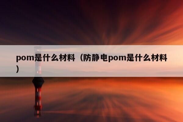 pom是什么材料（防静电pom是什么材料）