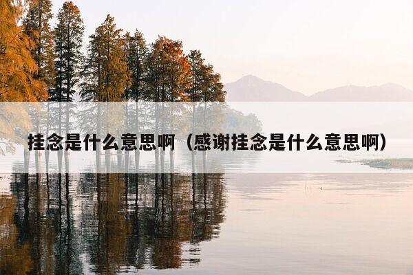 挂念是什么意思啊（感谢挂念是什么意思啊）