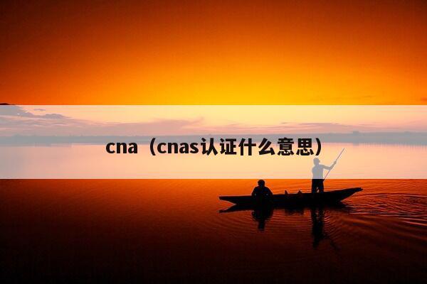 cna（cnas认证什么意思）