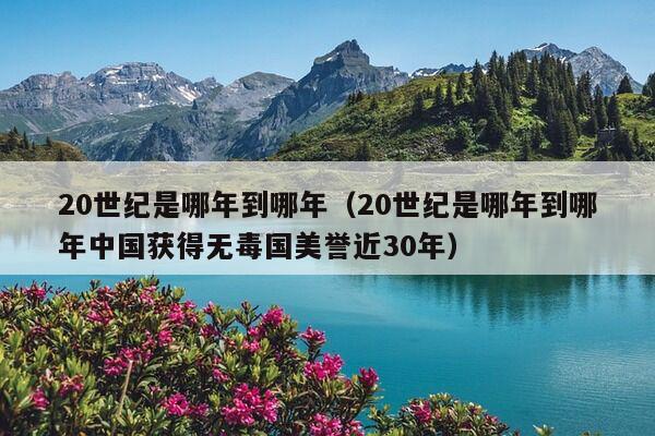 20世纪是哪年到哪年（20世纪是哪年到哪年中国获得无毒国美誉近30年）