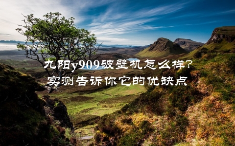 九阳y909破壁机怎么样？实测告诉你它的优缺点