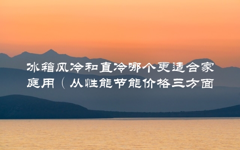 冰箱风冷和直冷哪个更适合家庭用（从性能节能价格三方面分析）