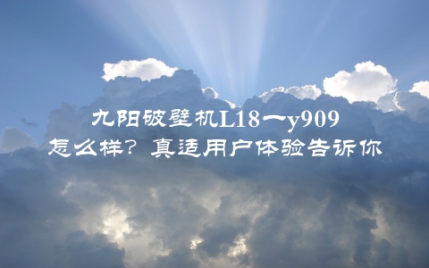 九阳破壁机L18一y909怎么样？真适用户体验告诉你