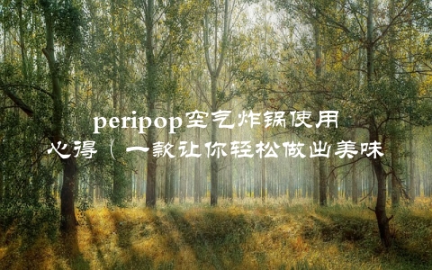 peripop空气炸锅使用心得（一款让你轻松做出美味的厨房神器）