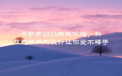 卡萨帝2023新款冰箱，科技感爆棚的设计让你爱不释手